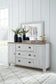 Haven Bay King Panel Bed with Mirrored Dresser and Chest