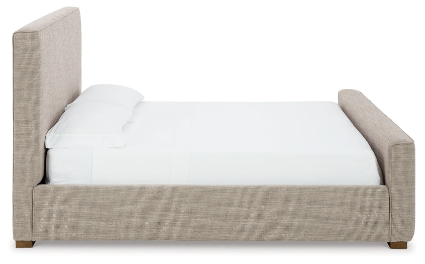 Dakmore King Upholstered Bed with Dresser