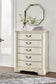 Arlendyne California King Upholstered Bed with Mirrored Dresser and Chest